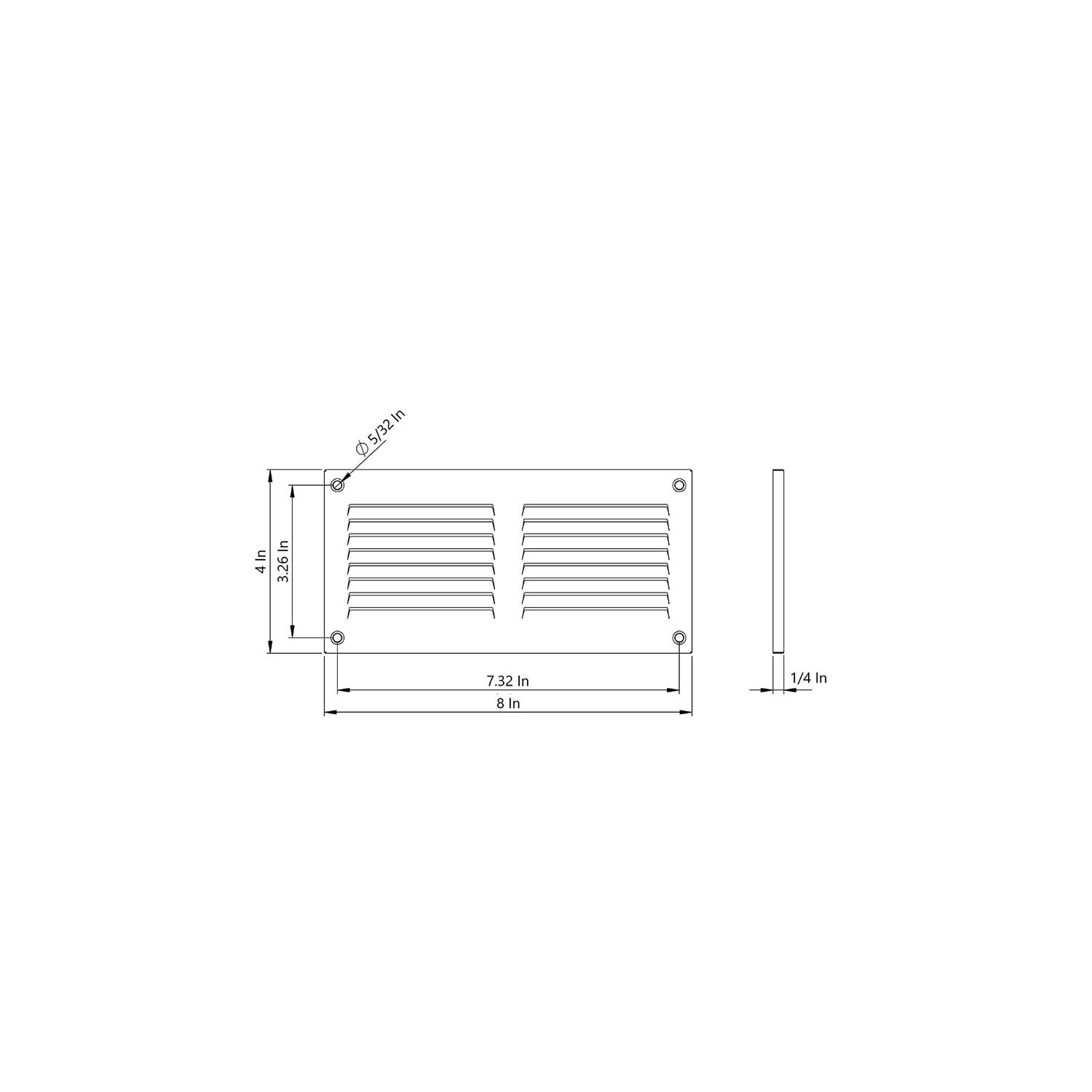 Ozo Brothers 4 Inch Air Register Cover Grille. Wall Register, Ceiling Register and Exterior Wall Vent Cover. Baseboard Heater Covers - Zenithce
