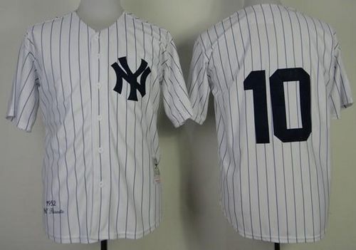 Mitchell And Ness 1952 Yankees #10 Phil Rizzuto Stitched White Throwback Jersey - Zenithce