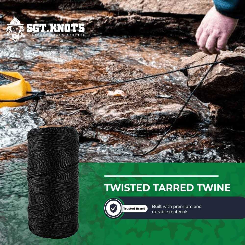 Sgt Knots Tarred Twine 100% Nylon Bank Line for Bushcraft - Zenithce