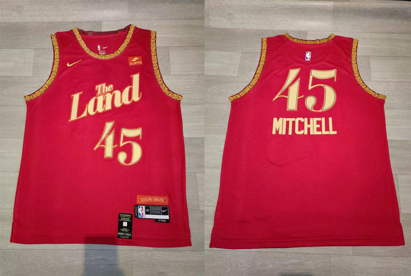 Cavaliers 45 Donovan Mitchell Red 2023-24 City Edition Swingman Jersey - Zenithce