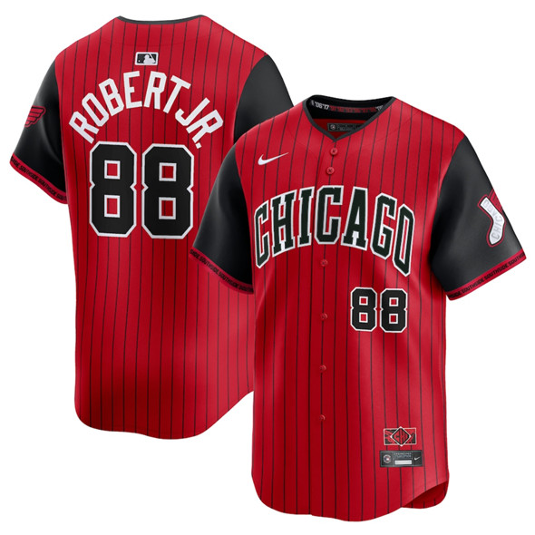Chicago White Sox #88 Luis Robert Jr. Red Black 2025 City Connect Limited Stitched Jersey - Zenithce