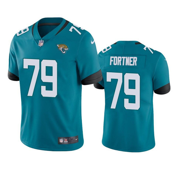 Jacksonville Jaguars #79 Luke Fortner Teal Vapor Untouchable Limited Stitched Jersey - Zenithce