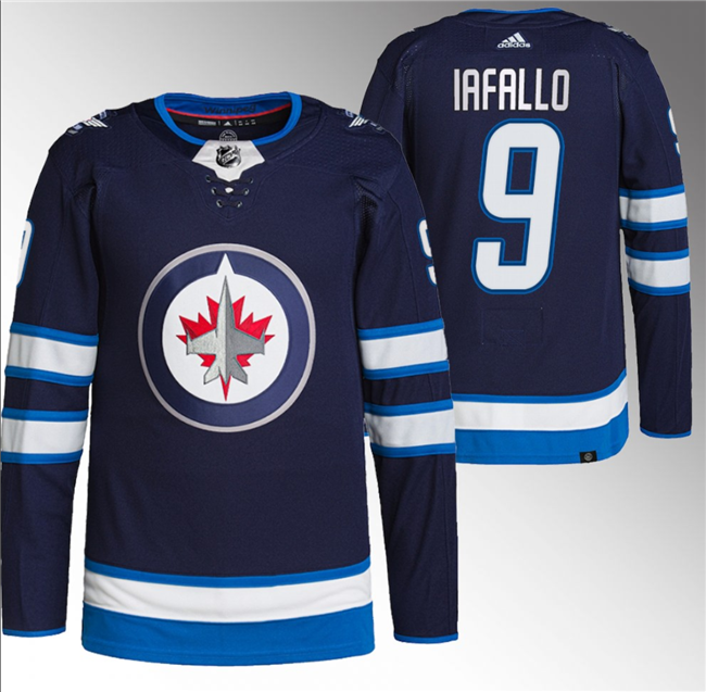 Winnipeg Jets #9 Alex Iafallo Navy Stitched Jersey - Zenithce