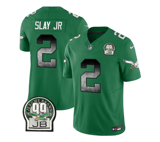 Philadelphia Eagles #2 Darius Slay JR Green 2023 F.U.S.E. Throwback Vapor Untouchable Limited Stitched Jersey - Zenithce