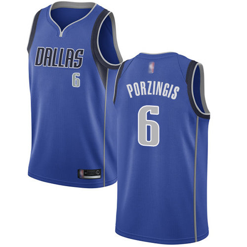 Mavericks #6 Kristaps Porzingis Royal Swingman Icon Edition Jersey - Zenithce