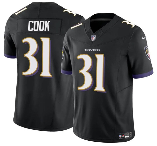 Baltimore Ravens #31 Dalvin Cook Black 2024 F.U.S.E. Vapor Limited Jersey - Zenithce