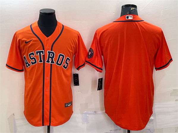 Houston Astros Blank Orange With Patch Cool Base Stitched Jersey - Zenithce