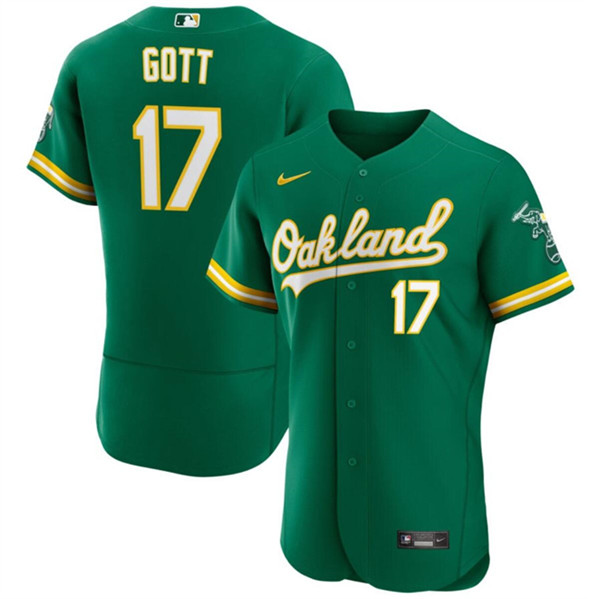 Oakland Athletics #17 Trevor Gott Green Flex Base Stitched Jersey - Zenithce