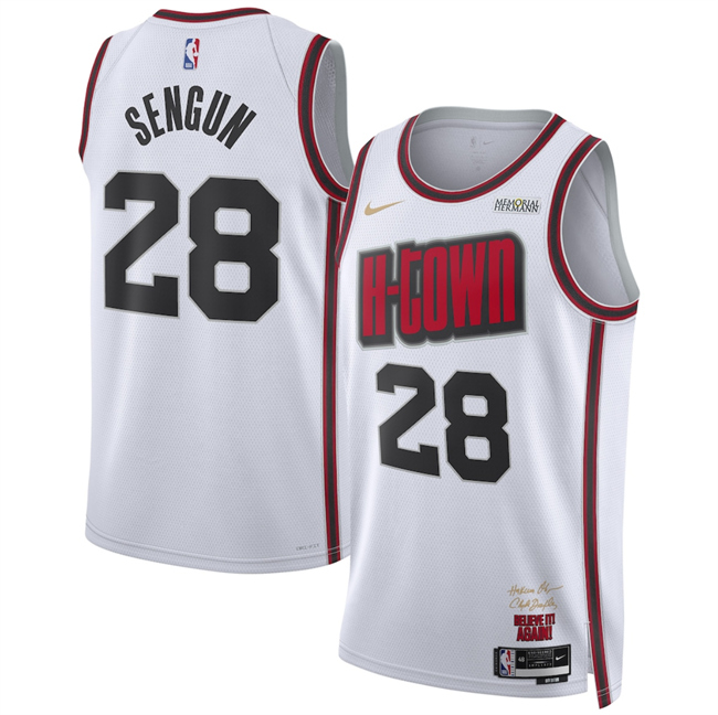 Houston Rockets #28 Alperen Sengun White 2024 25 City Edition Stitched Jersey - Zenithce