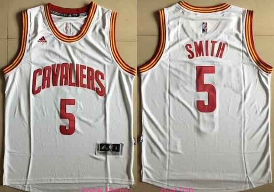 Cleveland Cavaliers #5 J.R. Smith White Stitched Adidas Revolution 30 Swingman Jersey - Zenithce