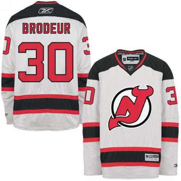 Devils #30 Martin Brodeur Stitched White Jersey - Zenithce
