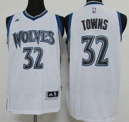 Minnesota Timberwolves #32 Karl-Anthony Towns Revolution 30 Swingman 2015 Draft New White Jersey - Zenithce
