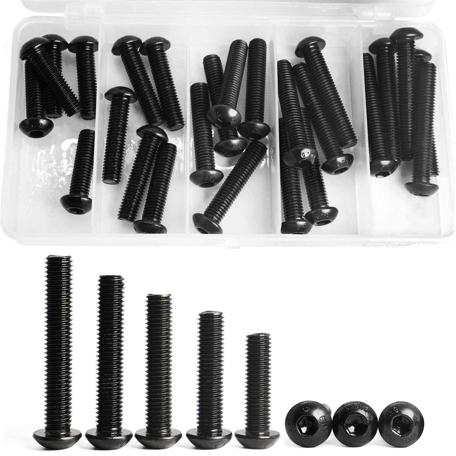 M6 x 30mm 35mm 40mm Button Head Socket Cap Screws Bolts - Zenithce