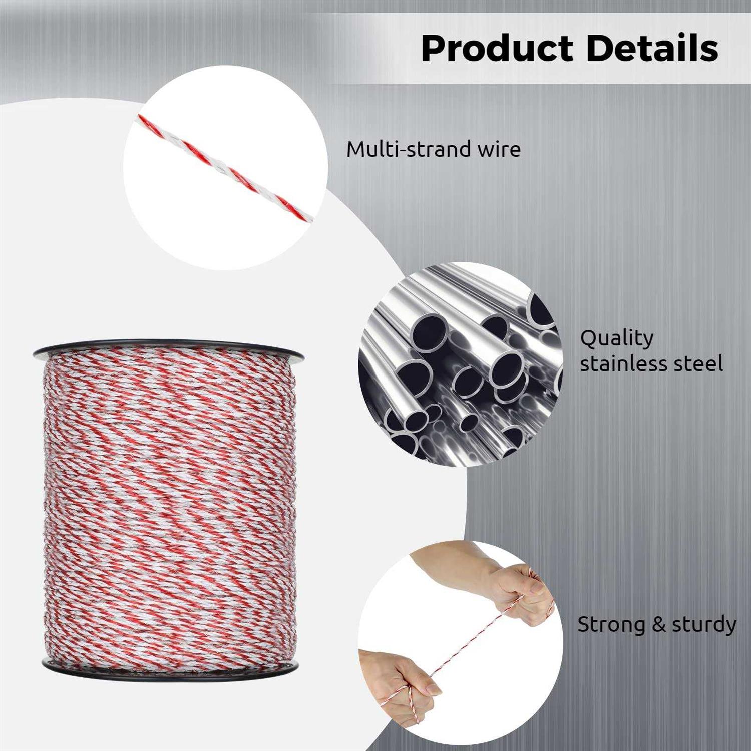 Electric Fence Netting/Temporary Fence Sheep Netting with 14 Posts 2 Spikes 3.6′ H x 164′ L for Sheep - Zenithce