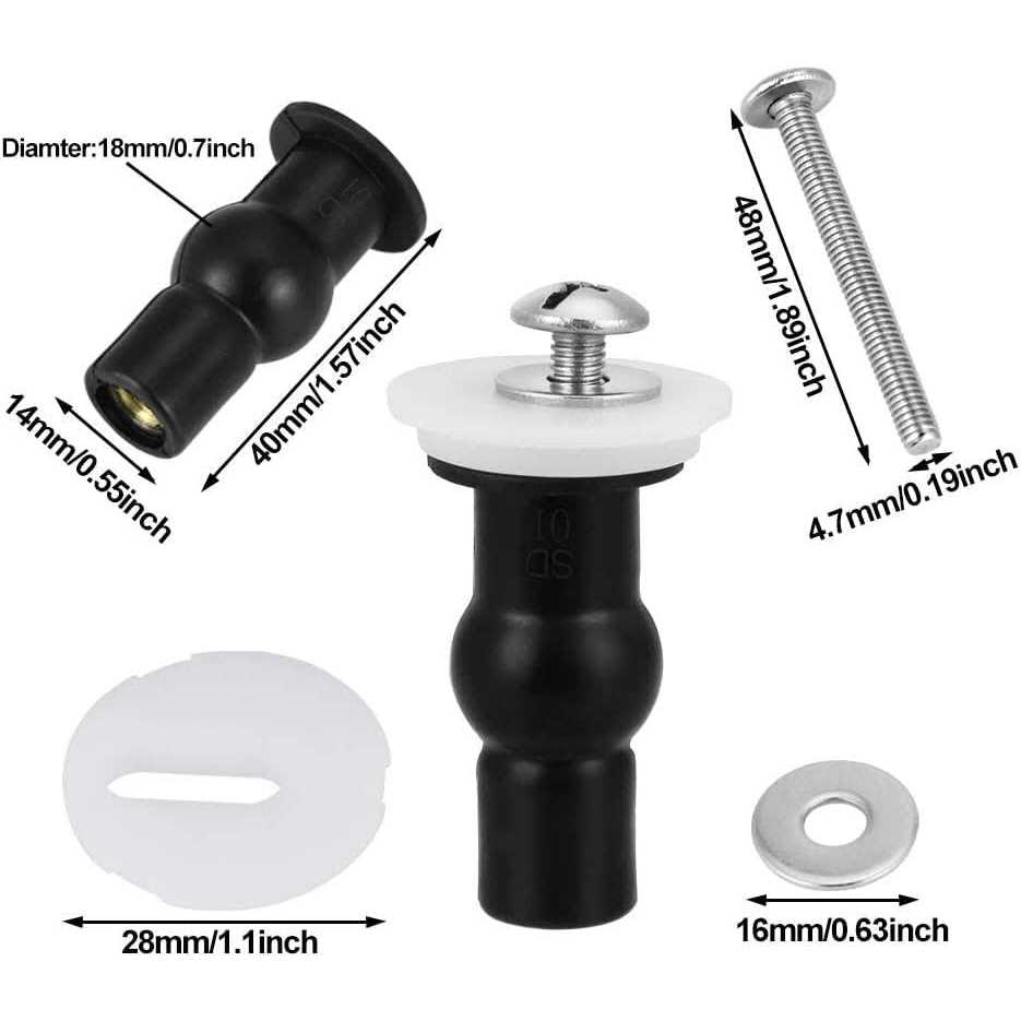 Toilet Seat Parts Including Screw and Nut For Top Mount Toilet Seat Hinges - Zenithce