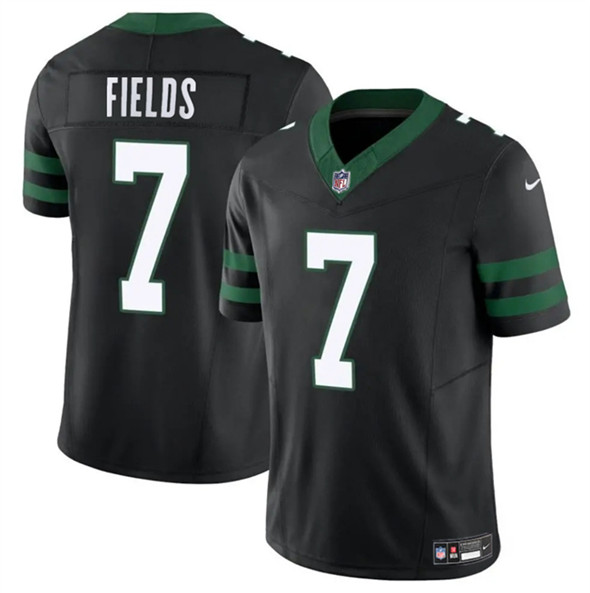 New York Jets #7 Justin Fields Black 2025 F.U.S.E. Vapor Untouchable Limited Stitched Jersey - Zenithce