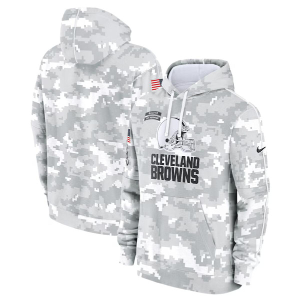 Cleveland Browns 2024 Arctic Camo Salute To Service Club Fleece Pullover Hoodie - Zenithce