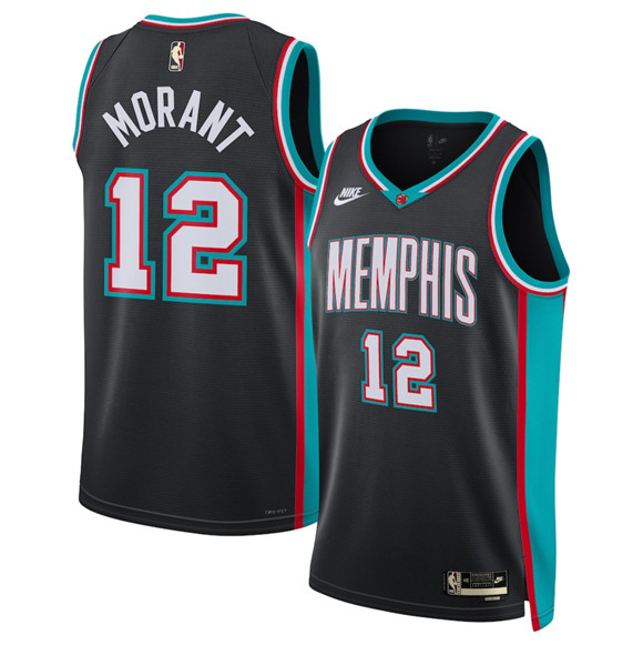 Memphis Grizzlies #12 Ja Morant Black 2025 Classic Edition Stitched Jersey - Zenithce