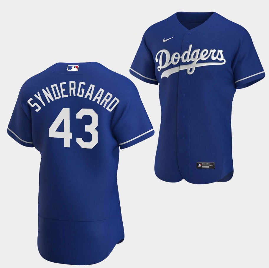 Los Angeles Dodgers #43 Noah Syndergaard Blue Flex Base Stitched Jersey - Zenithce