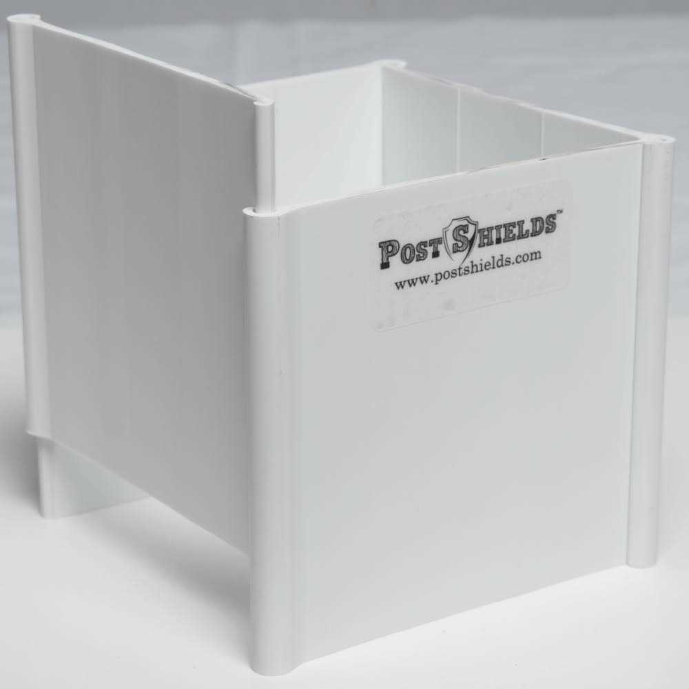 Post Shields 6 in. H x 4 in. W x 4 in. L Plastic Fence Post Protection - Zenithce