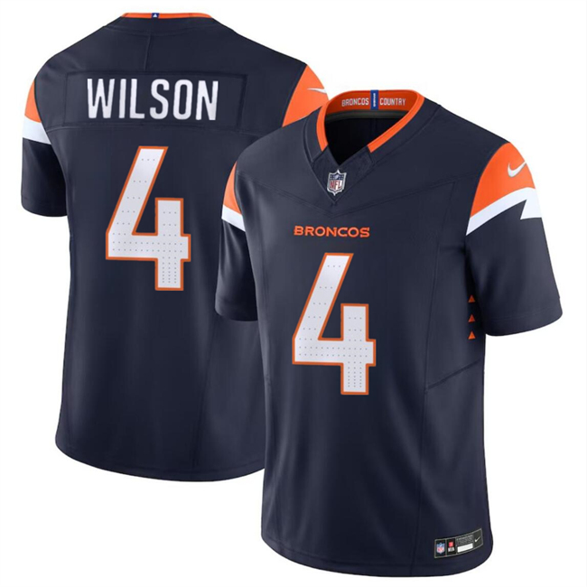 Denver Broncos #4 Zach Wilson Navy 2024 F.U.S.E. AlternateVapor Limited Stitched Jersey - Zenithce