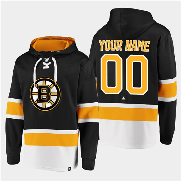 Boston Bruins Custom Black All Stitched Sweatshirt Hoodie - Zenithce