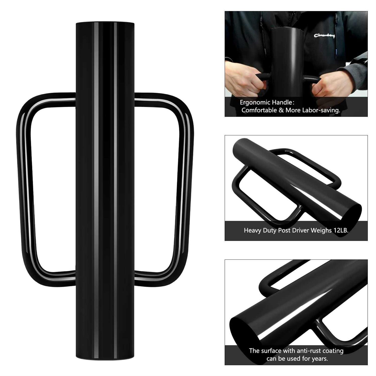 Gtongoko Fence Post Anchor Ground Spike Powder Coated 4 x 4 Inches Outer Diameter - Zenithce