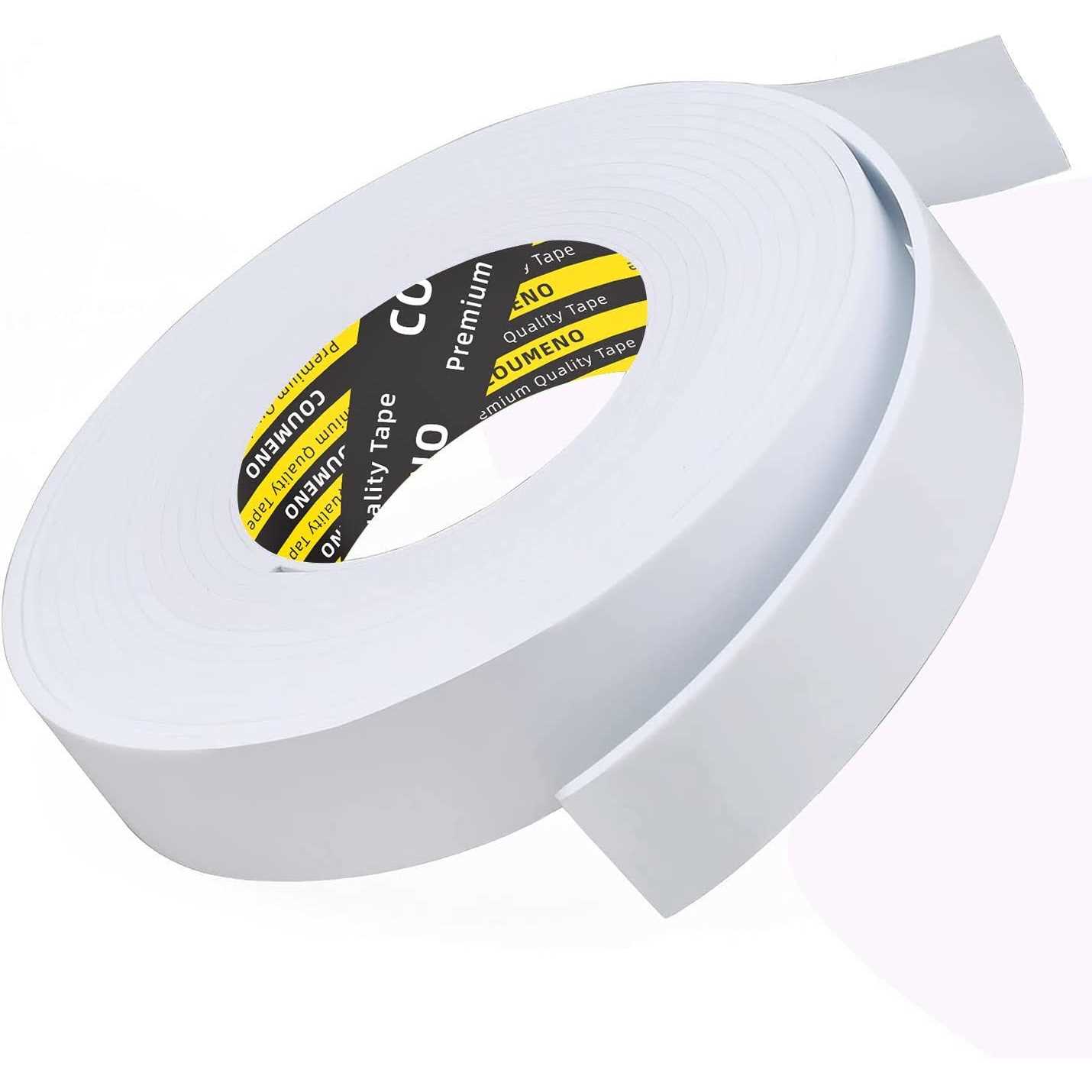COUMENO EVA Single-Sided Adhesive White Foam Tape Single-Sided Sealing Strip Foam Pad Sponge Tape Window Weatherproof - Zenithce