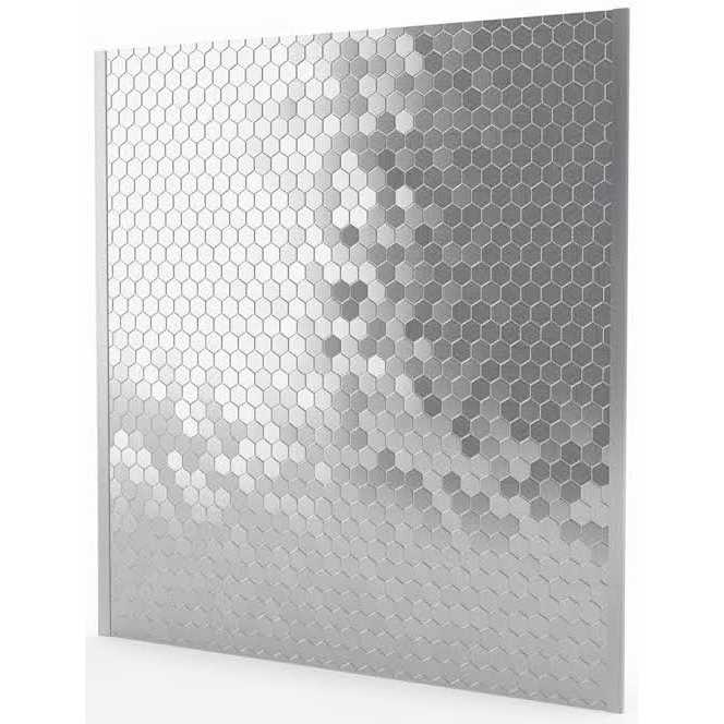 SpeedTiles Hex II SB Black Stainless 30 in. x 30.75 in. x 5mm Metal Peel and Stick Range Backsplash Mosaic RAHE043-SB - Zenithce