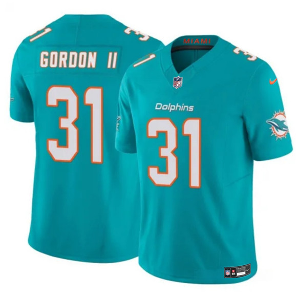 Miami Dolphins #31 Ollie Gordon II Aqua 2025 F.U.S.E. Vapor Limited Stitched Jersey - Zenithce