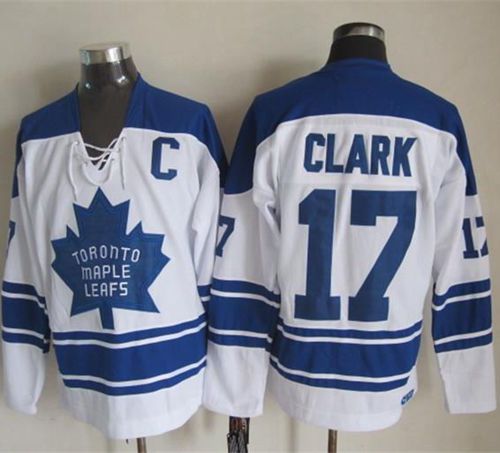 Maple Leafs #17 Wendel Clark White CCM Throwback Third Stitched Jersey - Zenithce