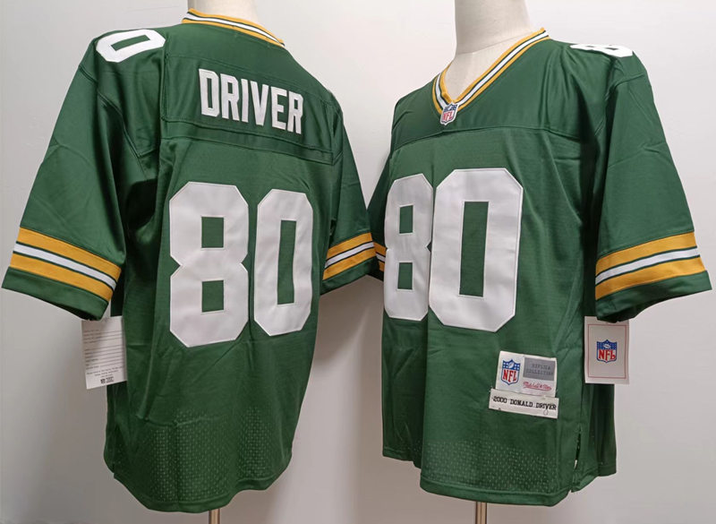 Green Bay Packers #80 Donald Driver Mitchell Ness Retired Player Green Jersey - Zenithce