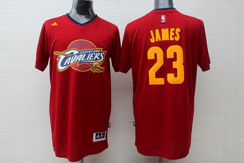 Cleveland Cavaliers #23 LeBron James Revolution 30 Swingman 2014 New Red Short-Sleeved Jersey - Zenithce