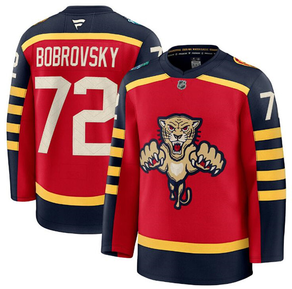 Florida Panthers #72 Sergei Bobrovsky Red 2026 Winter Classic Stitched Jersey - Zenithce