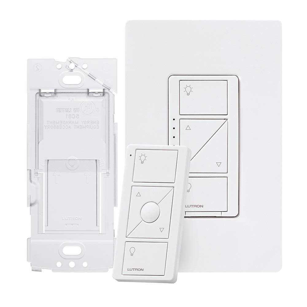 Lutron Caseta Smart Dimmer Switch 3-Way Kit with Remote P-DIM-3WAY-WH - Zenithce