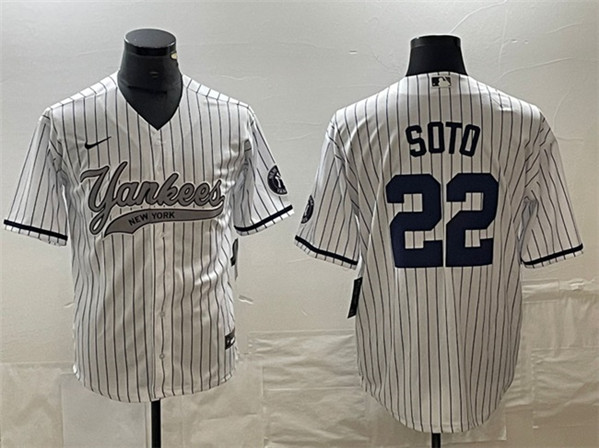 New York Yankees #22 Juan Soto White Cool Base Stitched Jersey - Zenithce