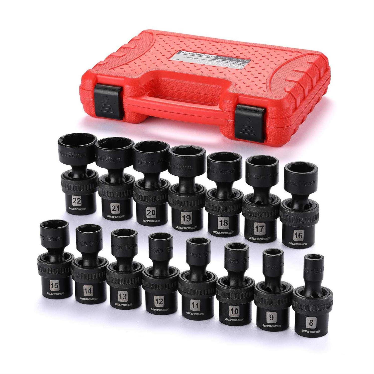 MIXPOWER 11 Pieces 3/8-inch Drive Pipe Plug Socekt Set - Zenithce