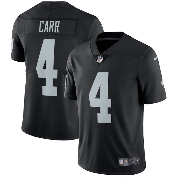 Raiders #4 Derek Carr Nike Black Vapor Untouchable Limited Stitched Jersey - Zenithce