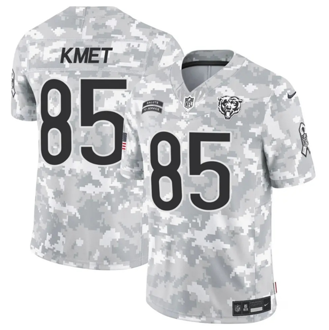 Chicago Bears #85 Cole Kmet 2024 F.U.S.E Arctic Camo Salute To Service Limited Stitched Jersey - Zenithce