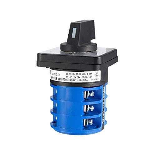 Victorshome Changeover Switch Lw28-32 3 Positions Terminals Universal Rotary Cam Selector Latching Switches 690V 32A - Zenithce