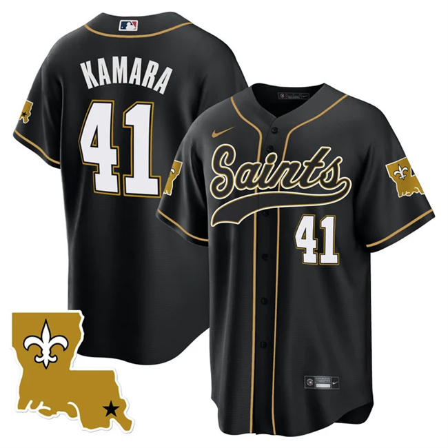 New Orleans Saints #41 Alvin Kamara Black 1987 Legacy Cool Base Stitched Jersey - Zenithce