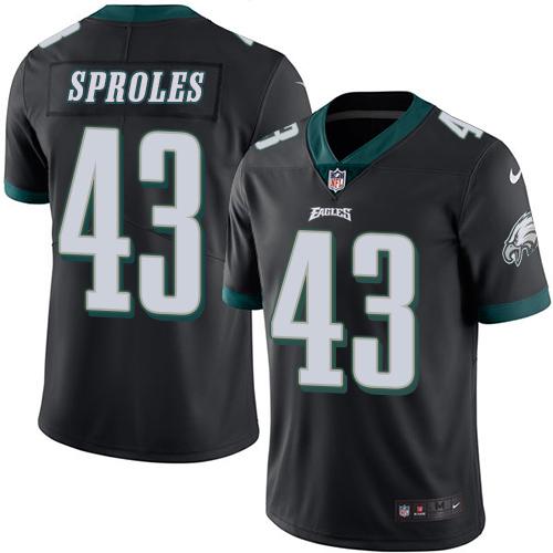 Eagles #43 Darren Sproles Black Stitched Limited Rush Nike Jersey - Zenithce