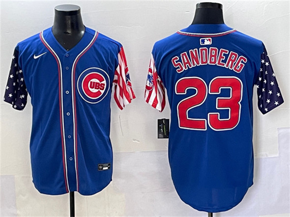 Chicago Cubs #23 Ryne Sandberg Royal 2025 Independence Day Vapor Premier Limited Stitched Jersey - Zenithce