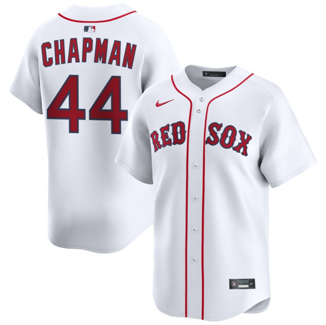 Boston Red Sox #44 Aroldis Chapman White 2025 Home Limited Stitched Jersey - Zenithce