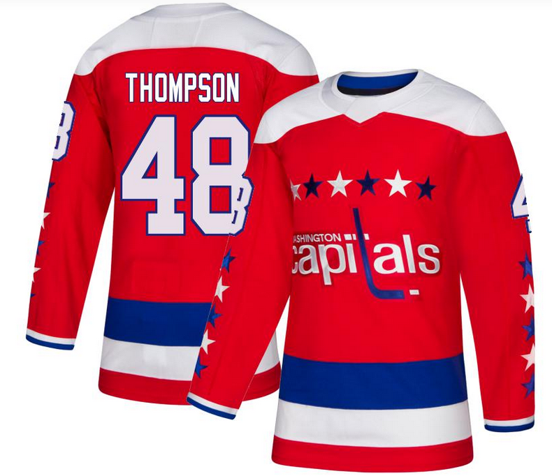Washington Capitals #48 Logan Thompson Authentic Red Alternate Jersey - Zenithce