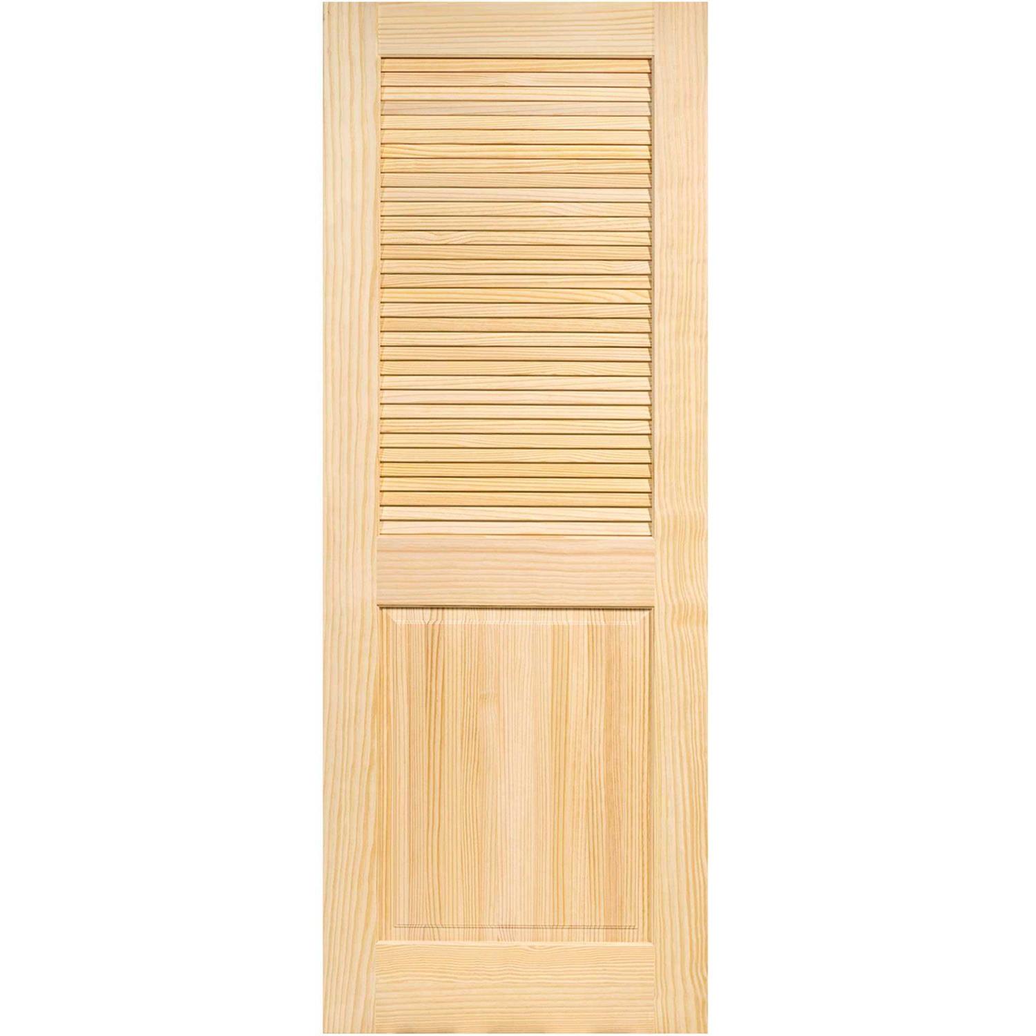 Kimberly Bay Louvered Solid Wood Unfinished Slab Standard Door - Zenithce