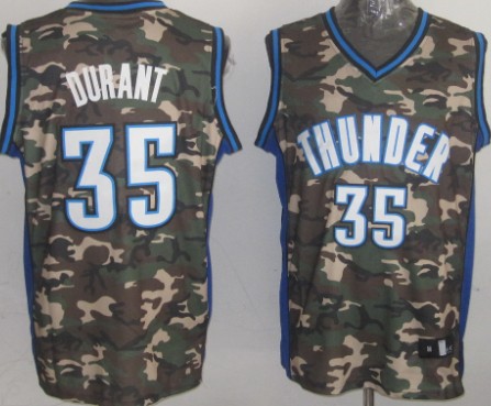 Oklahoma City Thunder #35 Kevin Durant Camo Fashion Jersey - Zenithce