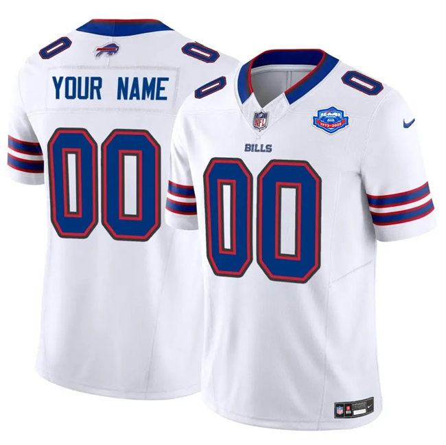 Buffalo Bills Custom White 2025 F.U.S.E. With Farewell Patch Vapor Untouchable Limited Stitched Jersey - Zenithce