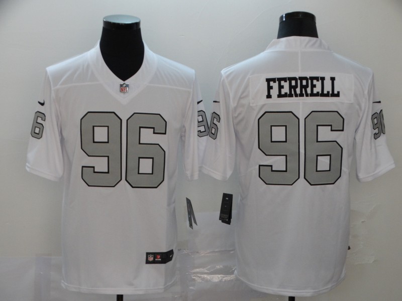 Raiders #96 Clelin Ferrell White Color Rush Limited Stitched Jersey - Zenithce