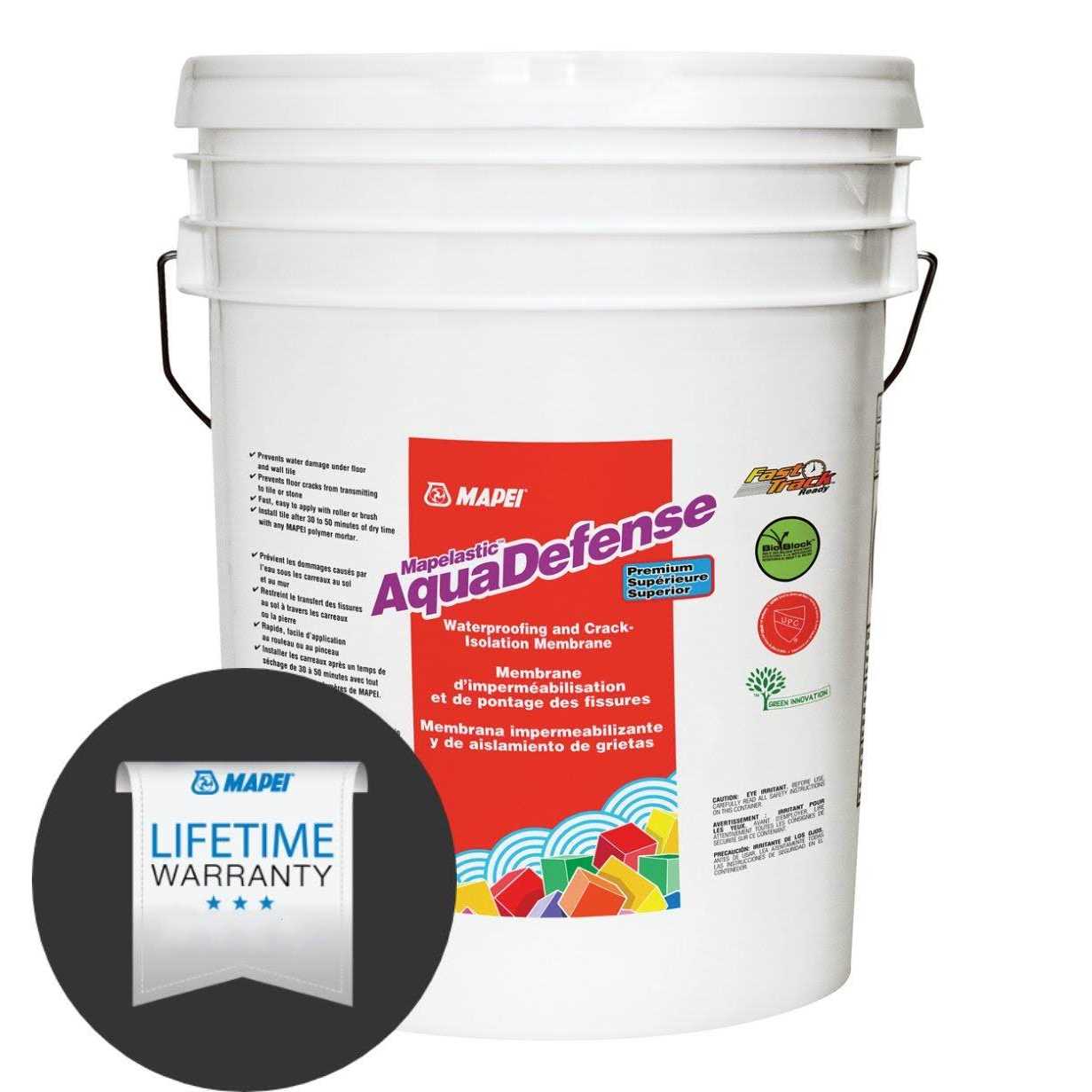 MAPEI Mapelastic Aquadefense 3.5-Gallon Liquid Indoor or Outdoor Membrane - Zenithce